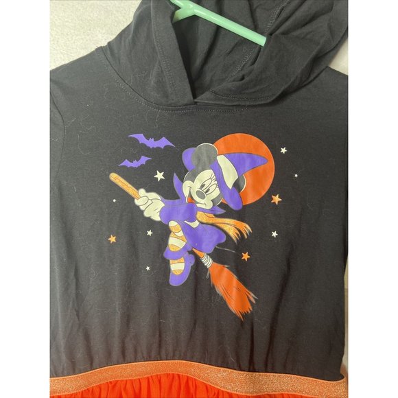 Disney Minnie Mouse Halloween Hooded Mouse Ears Tutu Dress Girls Size L 10-12 - Picture 2 of 6